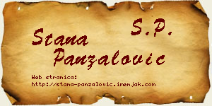 Stana Panzalović vizit kartica